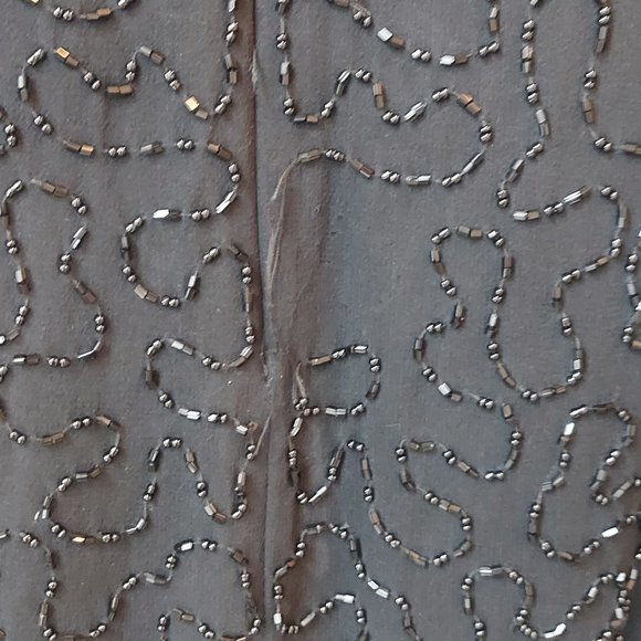 Unbelievable Vintage 80s Morgan Taylor Evening Ware Sequins and Beaded Silk Mini - Picture 8 of 10